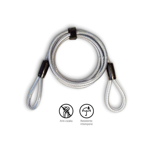 Cable tipo guaya YC1 complemento para candados de bicicleta en U