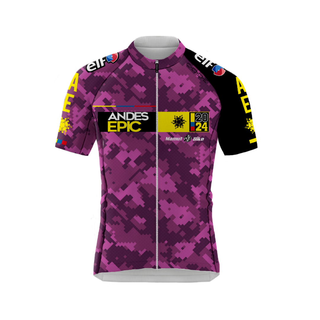 JERSEY CARRERA RACE ANDES EPIC CAMO VIOLETA