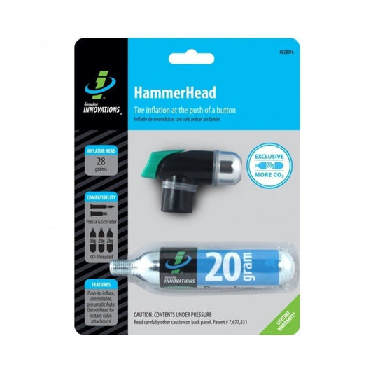 KIT ADAPTADOR INFLADOR HAMMERHEAD CO2 + CARTUCHO 20G